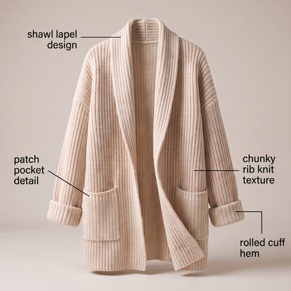 THALIRA WOOL CARDIGAN