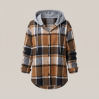 HIGHLAND PLAID HOODED COAT